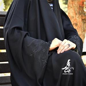 چادر عربی گلدوزی شده. طرح دلبر. چادر سرای مادر. چادرمشکی