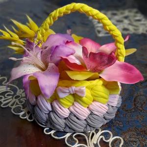 گلدان دسته دار تریکو