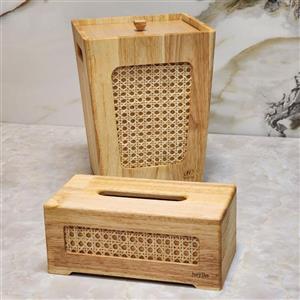 سطل و دستمال چوبی
