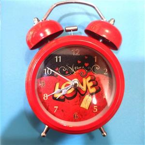 ساعت زنگ دار نمیشه فلزی طرح لاو