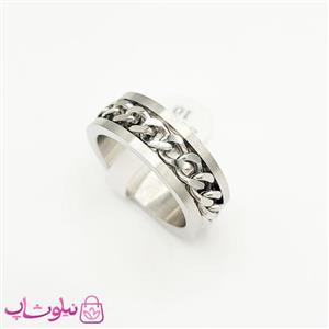 انگشتر مردانه استیل سیلور\n\n