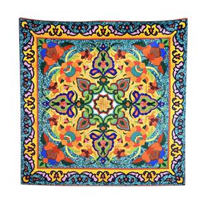رومیزی مدل مخمل طرح کاشی کد 148\n