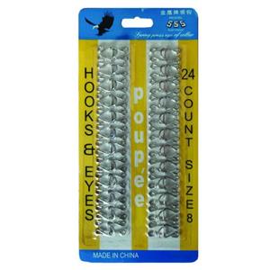 قزن پهن لباس کد 555 سایز 8 بسته 24 عددی (رنگ استیل نقره ای)\n\n
