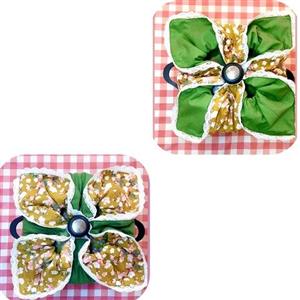 دمکنی سه لایه پارچه ای فری سایز طرح گلبرگ و دو رو قابل استفاده