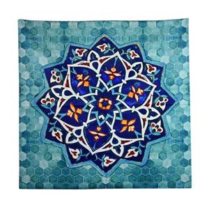 رومیزی مدل مخمل طرح کاشی کد 140\n