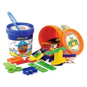 خمیر بازی سطلی 10 رنگ پلمپ دار آریا