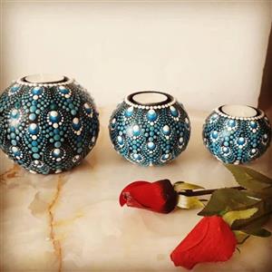 جاشمعی توپی سفالی نقطه کوبی شده