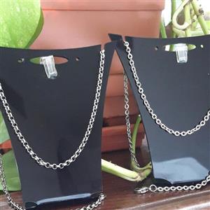 زنجیر  استیل در دو طرح  برای پلاک و گردنبند 43 cm