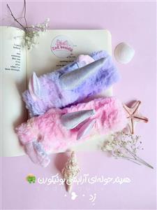 هدبند پولیشی آرایشی یونیکورن تکشاخ پشمالو دخترانه کادو صورتی