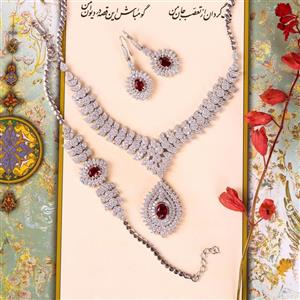 سرویس طرح یاقوت سرخ زنانه کد 4705