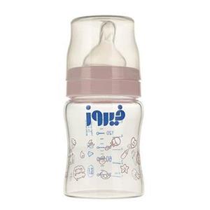 شیشه شیر پیرکس فیروز 150 میلی‌ لیتر صورتی Firooz 70100 Baby Bottle 150ml 