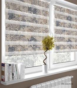 پرده زبرا آشپزخانه و اتاق خواب طرح پتینه مدل PO198