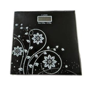 ترازو حمام طرح گلدار مشکی BS1411FB MGS