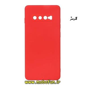 قاب گوشی Galaxy S10 Plus سامسونگ طرح سیلیکونی ژله ای TPU قرمز کد 114
