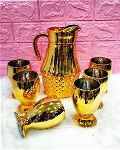 پارچ لیوان طلایی