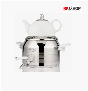 کتری قوری استیل شیردار پرستیژ 6 لیتری طرح 1