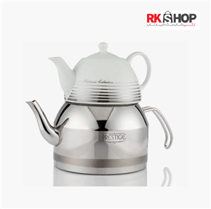 کتری قوری استیل شیردار پرستیژ 6 لیتری طرح 2