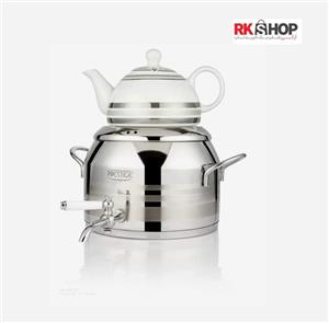 کتری قوری استیل شیردار پرستیژ 6 لیتری طرح 4