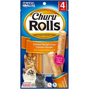 تشویقی گربه چورو رولز طعم مرغ برند اینابا (Inaba Churu Rolls)