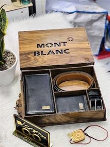ست هدیه چرمی (کیف پول+کمربند+ جاکارتی) مارک مونت بلنک – Mont Blanc