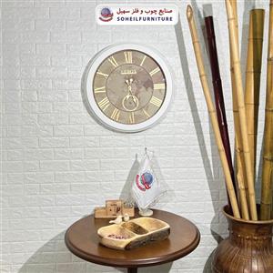 ساعت دیواری چوبی کره زمین مدل ساعت دیواری نقشه جهان سهیل کد 6013