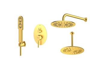 شیر حمام توکار شودر مدل روگن تیپ 3 BRASS طلامات 