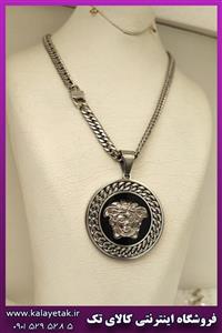 گردنبند ورساچه کارتیه نقره ای با قفل لوگودار استیل