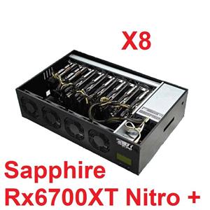 کیس ماینینگ لیان لی 4 کارته Sapphire Rx6800XT Nitro+ 252mh/s