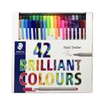 روان نویس استدلر مدل Triplus fineliner Brilliant Colours New بسته 42 عددی