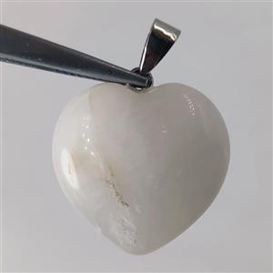 آویز زنانه تراش قلبی سنگ رز کوارتز معدنی ایران
