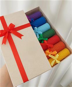 شمع هفت چاکرا برای مدیتیشن.یوگا.ازبین بردن انرژی منفی محیط.ضدآلرژی.بدون بوبدون دود