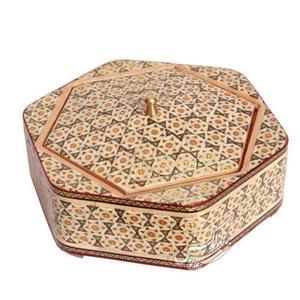 شکلات خوری خاتم کاری قطر 20 سانت داخل راش 
