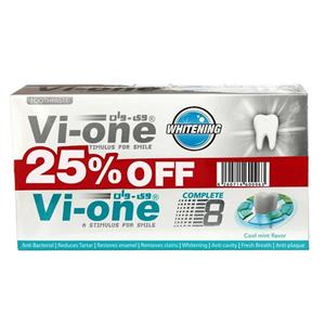 پک خمیر دندان وی وان مدل Complete 8 و Whitening Vi One And Toothpaste Pack 