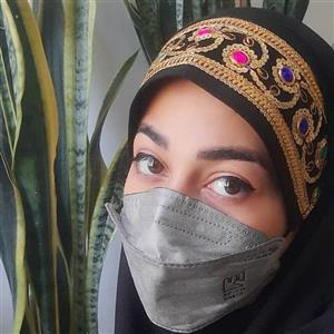 مقنعه سوزن دوزی دخترانه
