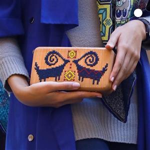 کیف چوبی شماره دوزی شده مناسب برای خانم ها