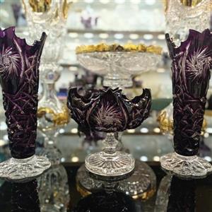 سه تیکه کریستال دوپوست بنفش خورشیدی کد 0231