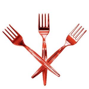 چنگال متالایز 12 عددی جنس اعلا در رنگهای قرمز،آبی،سرخابی،نقره ای و طلایی