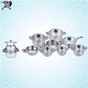 سرویس قابلمه استیل 14 پارچه فوما Fuma 14 Pcs Cookware Set FU-831