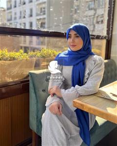 روسری وال اسلپ آبی کاربنی