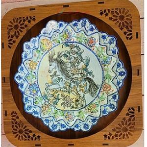 تابلو بشقاب مس  میناکاری قطر 20 سانت 