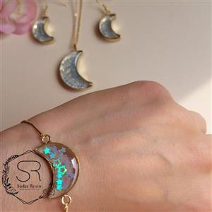 دستبند ماه و ستاره رزینی