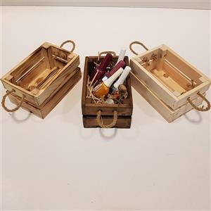 جعبه چوبی مینی دسته طنابی  