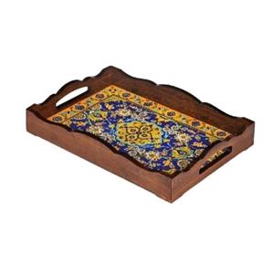 سینی دکوپاژ مستطیل کوچک طرح آسمان