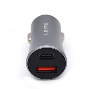 شارژر فندکی دو پورت + کابل اندروید لیتو (LEITU) مدل LC-C7\n\n