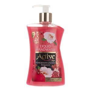 مایع دستشویی اکتیو انار و گل حاوی مواد مرطوب کننده و پروتئین سویا 450 گرم Active Pomegranate & Flower Handwashing Liquid 450gr