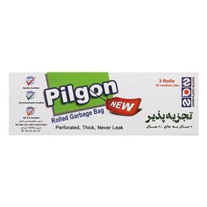 کیسه زباله سایز متوسط 3 رولی 42 عددی پیلگون