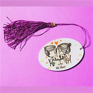 بوک مارک عاشقانه منگوله دار 2