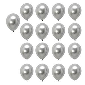 بادکنک بانیبو سایز 12 اینج بسته 17 عددی رنگ نقره ای