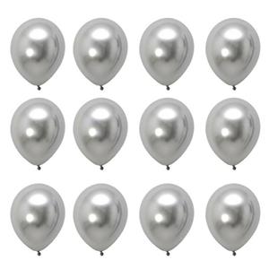 بادکنک بانیبو سایز 12 اینج بسته 12 عددی رنگ نقره ای