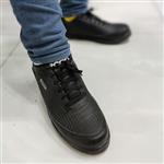 کفش اسپرت مجلسی مردانه، مدل اکو میلاد، با رویه چرم صنعتی طرحدار  ، در دو رنگ مشکی و طوسی ،، کیف و کفش زرد_زردشوز